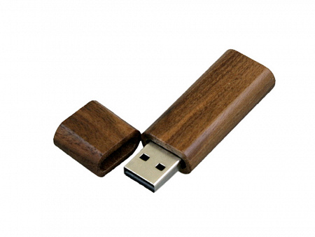 USB 2.0- флешка на 64 Гб эргономичной прямоугольной формы с округленными краями